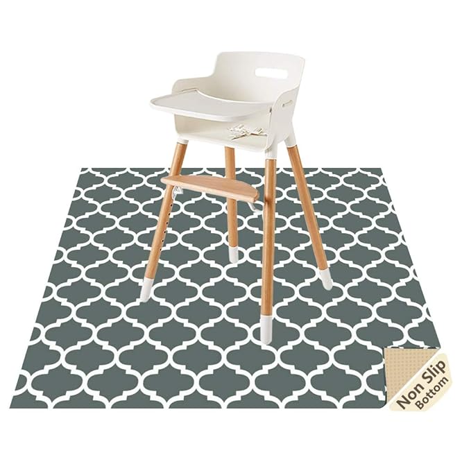 Splat Mat for Under High Chair/Arts/Crafts by CLCROBD, 51" Baby Anti-Slip Food Splash and Spill Mat for Eating Mess, Water...