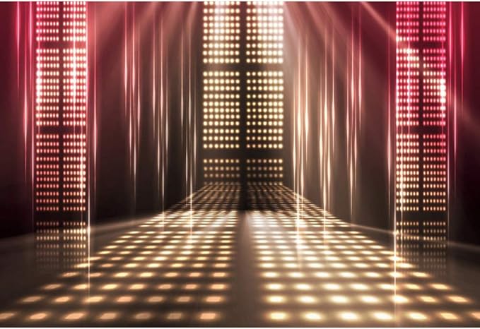 Leyiyi 5x3ft Shining Neon Lights Show Backdrop Stage Discoparty Photography Background Entertainment Venues KTV Ballroom D...
