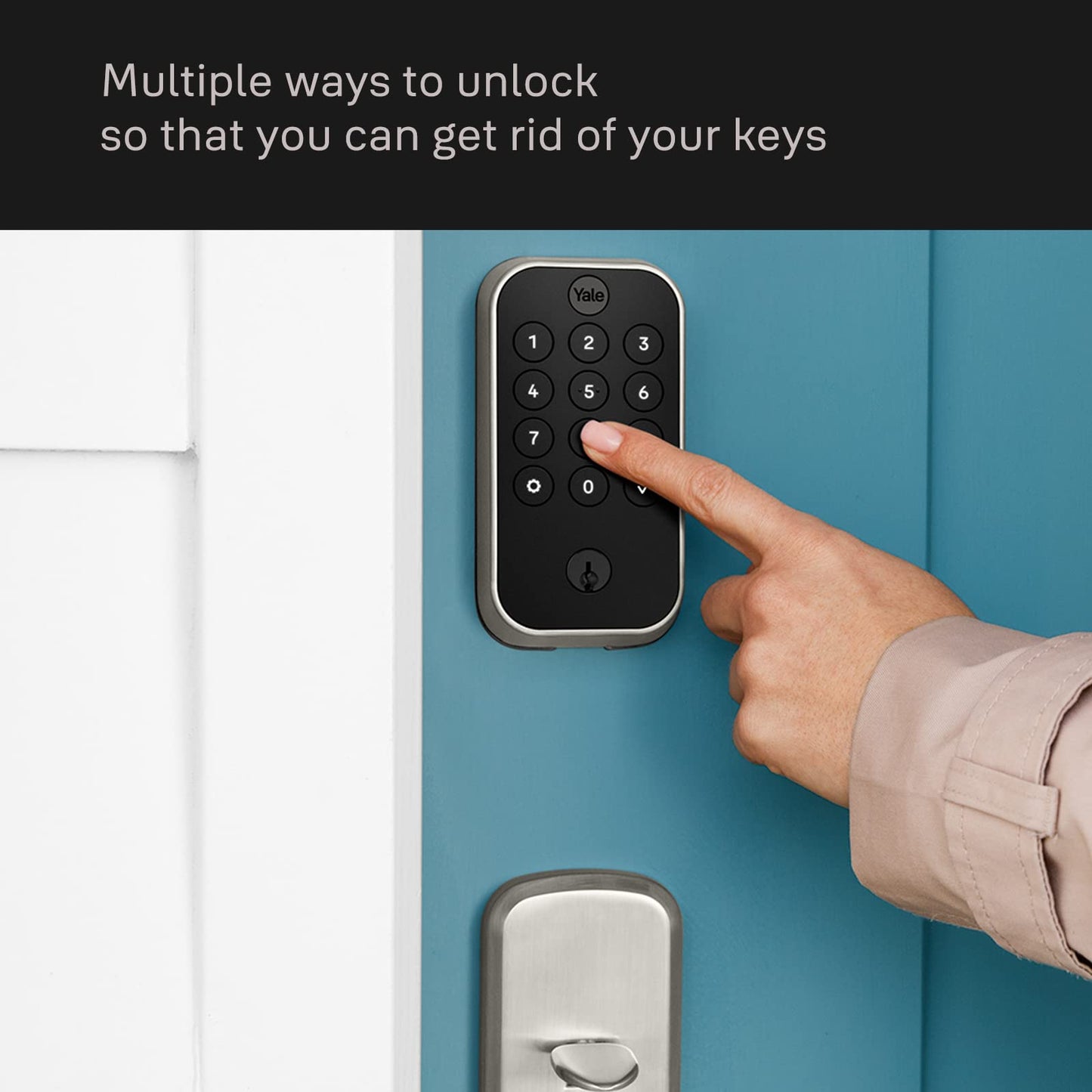 Yale Assure Lock 2 Keypad with Bluetooth and Valdosta Lever in Black Suede