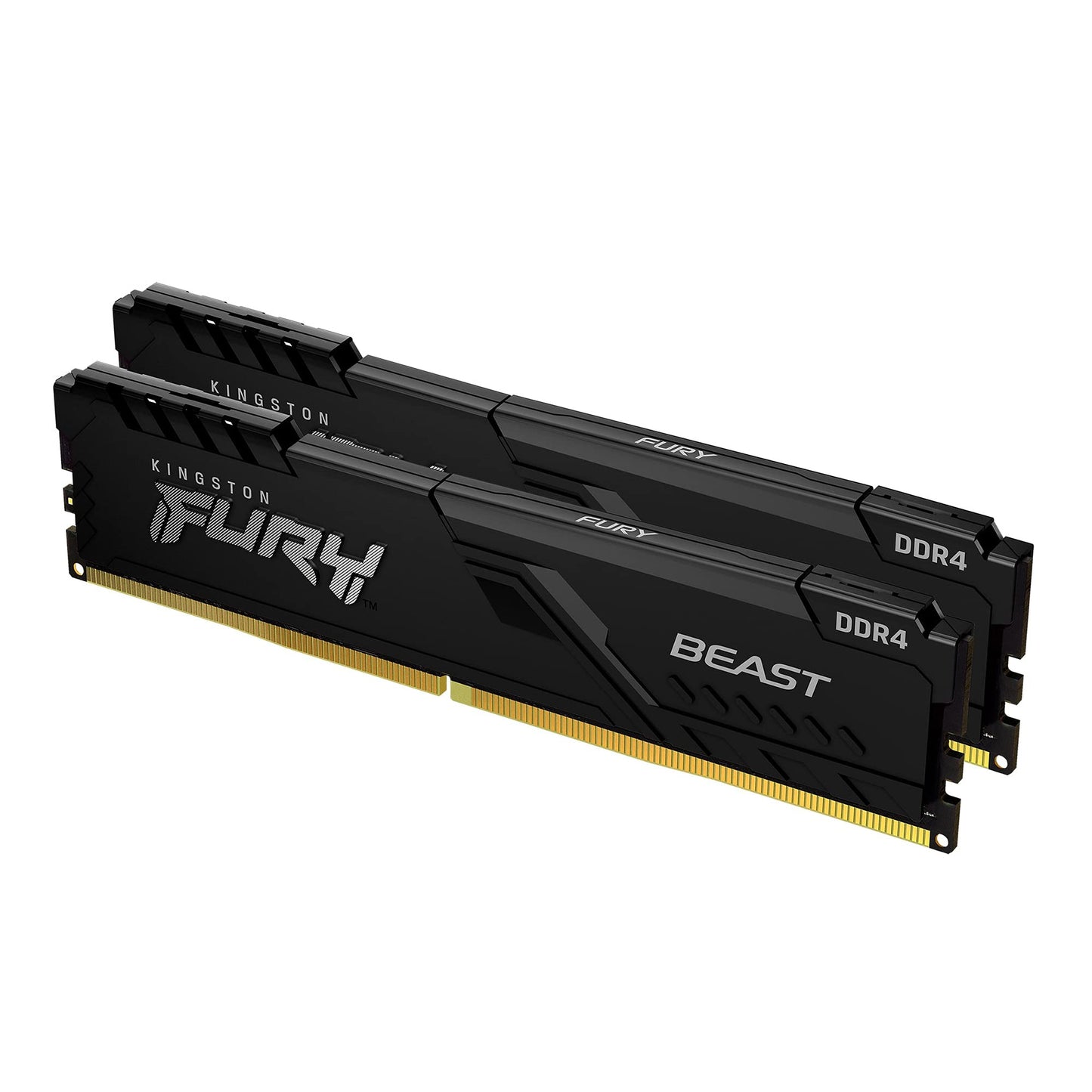 Kingston Fury Beast 64Gb (2X32Gb) 3600Mhz Ddr4 Cl18 Desktop Memory Kit Of 2 Kf436C18Bbk2/64, Black