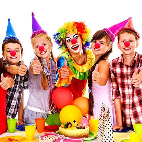 meekoo 10 Packs 10/40 Pack Red Clown Nose Red Foam Sponge Nose for Halloween Christmas Cosplay Comic Party Supplies