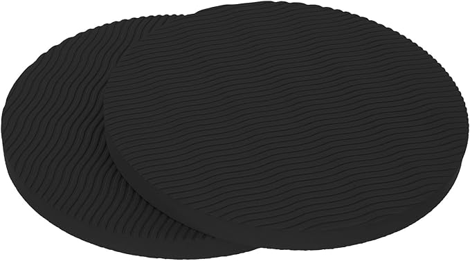 SHERCHPRY Yoga Knee Pads and Elbow Cushion, High-Elastic 15Mm Thick Non-Slip Yoga Kneeler Mat, Household Exercise Support Pads for Pilates and Fitness, Black Pair for Home Workout and Floor