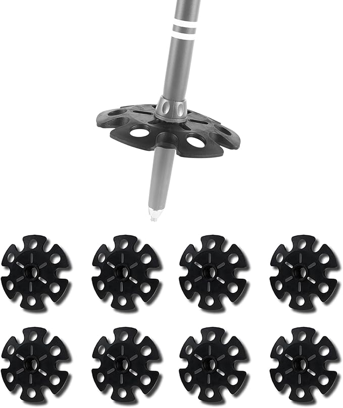 TREKOLOGY Ski Pole Baskets Replacement Set (8-Piece) – 3.4" Snow Baskets for Trekking Poles with 0.4" (1cm) Hole Diameter...