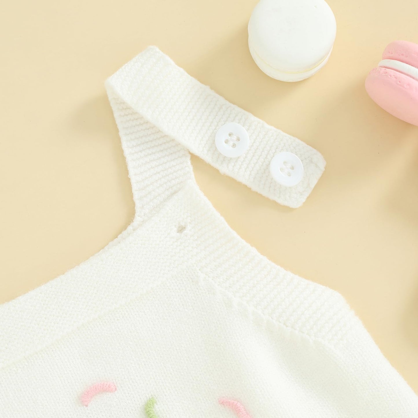Frietlebird Half Birthday Outfit Baby Girl Sleeveless Knit Romper Sweet 1/2 Birthday Outfit Cute Infant Summer Clothes Birthday Gift (A-White Half,3-6 Months)