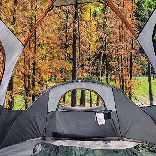 Amazon Basics Camping Tent, 3-Season Dome Design with Rainfly