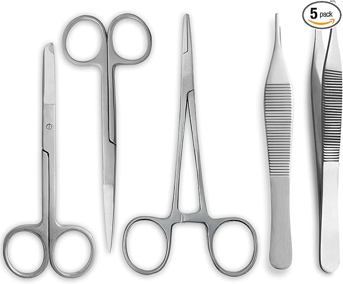 SURGICAL ONLINE - Suture Scissors Set - O.R. Grade Stainless Steel Suture Removal Kit for Medical Training