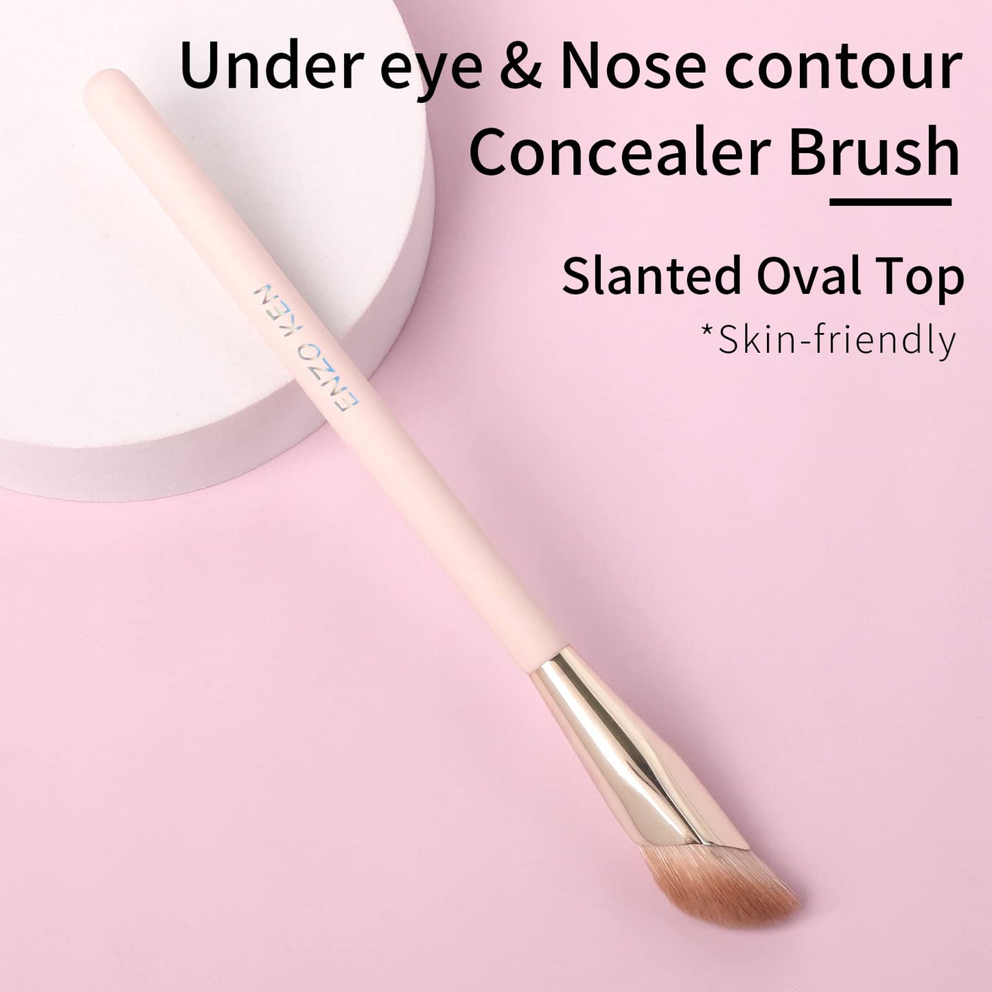 ENZO KEN Angled Concealer Brush Under Eye, Concealer Brush, Nose Contour Brush, Small Concealer Brushes, Under Eye Makeup Brushe