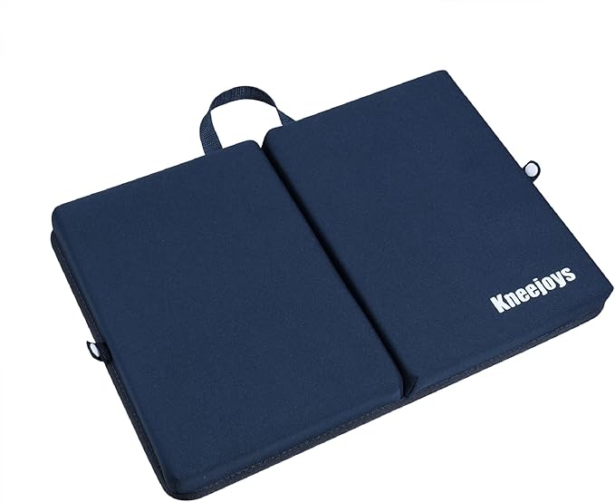 Kneejoys Women & Men Knee Pad - Bath Kneeler with Baby & Garden Kneeling Pads, Yoga Knee Cushion (Nave Blue)