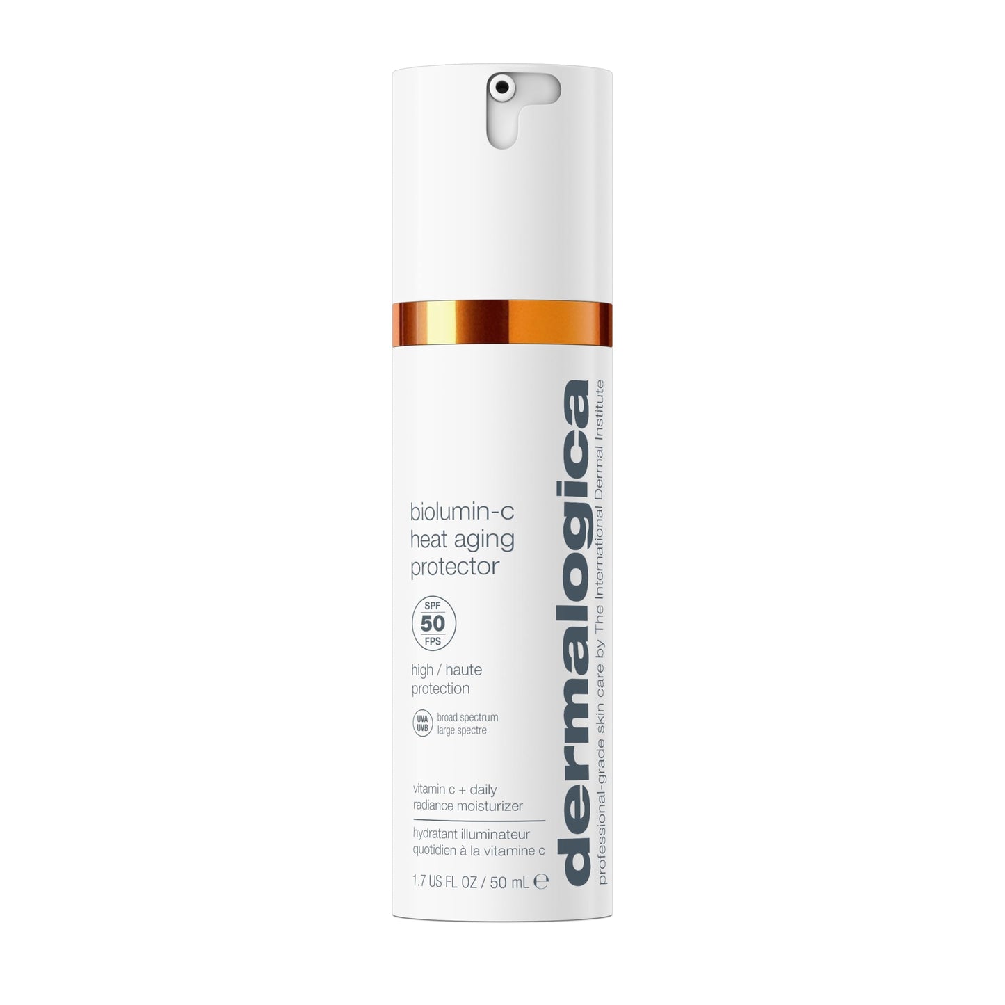 Dermalogica Biolumin-C Heat Aging Protector SPF 50, Daily Face Moisturizer with Sunscreen - Defend Signs of Skin Aging, 1.7 fl o