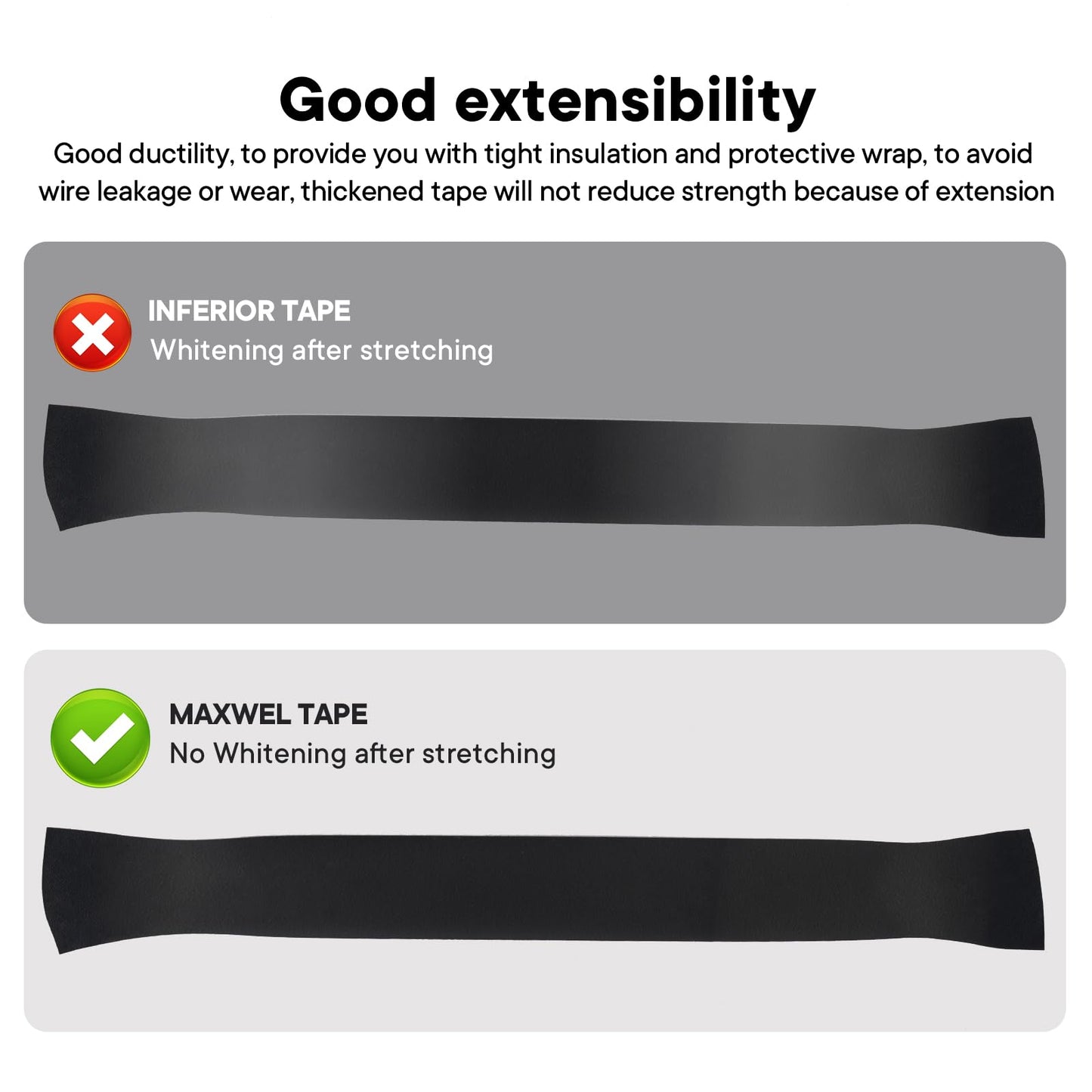 Fulgivate 4 Pack Black Electrical Tape，0.70 in x 72ft，Waterproof High Temperature Electric Tape Weatherproof Home Outdoor Multipurpose Insulating Wire Wrapping