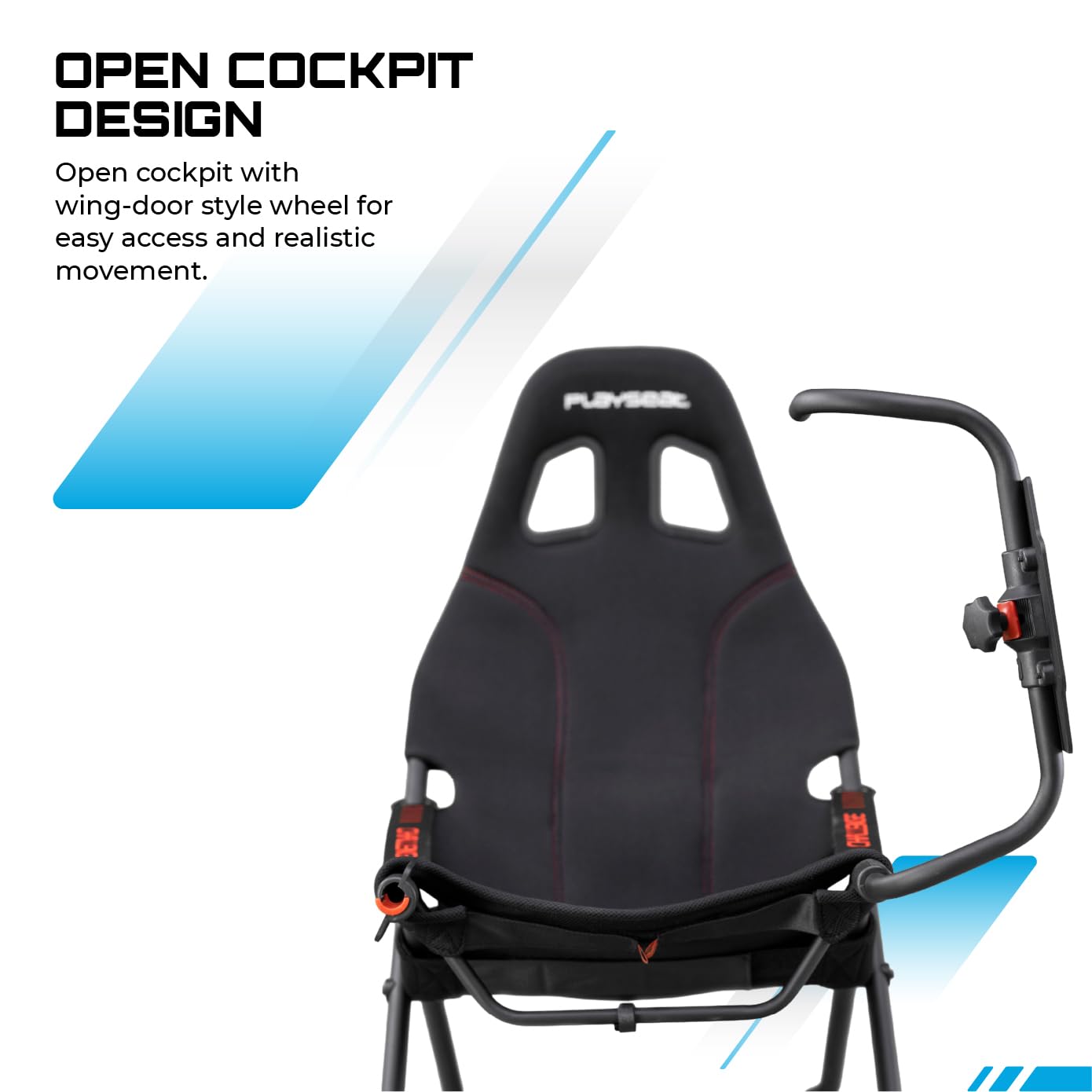 Playseat Challenge Racing Simulator Cockpit | Foldable & Adjustable | for High Performance Sim Racing | Compact & Flexible | Supports All Steering Wheels & Pedals | for PC and Console