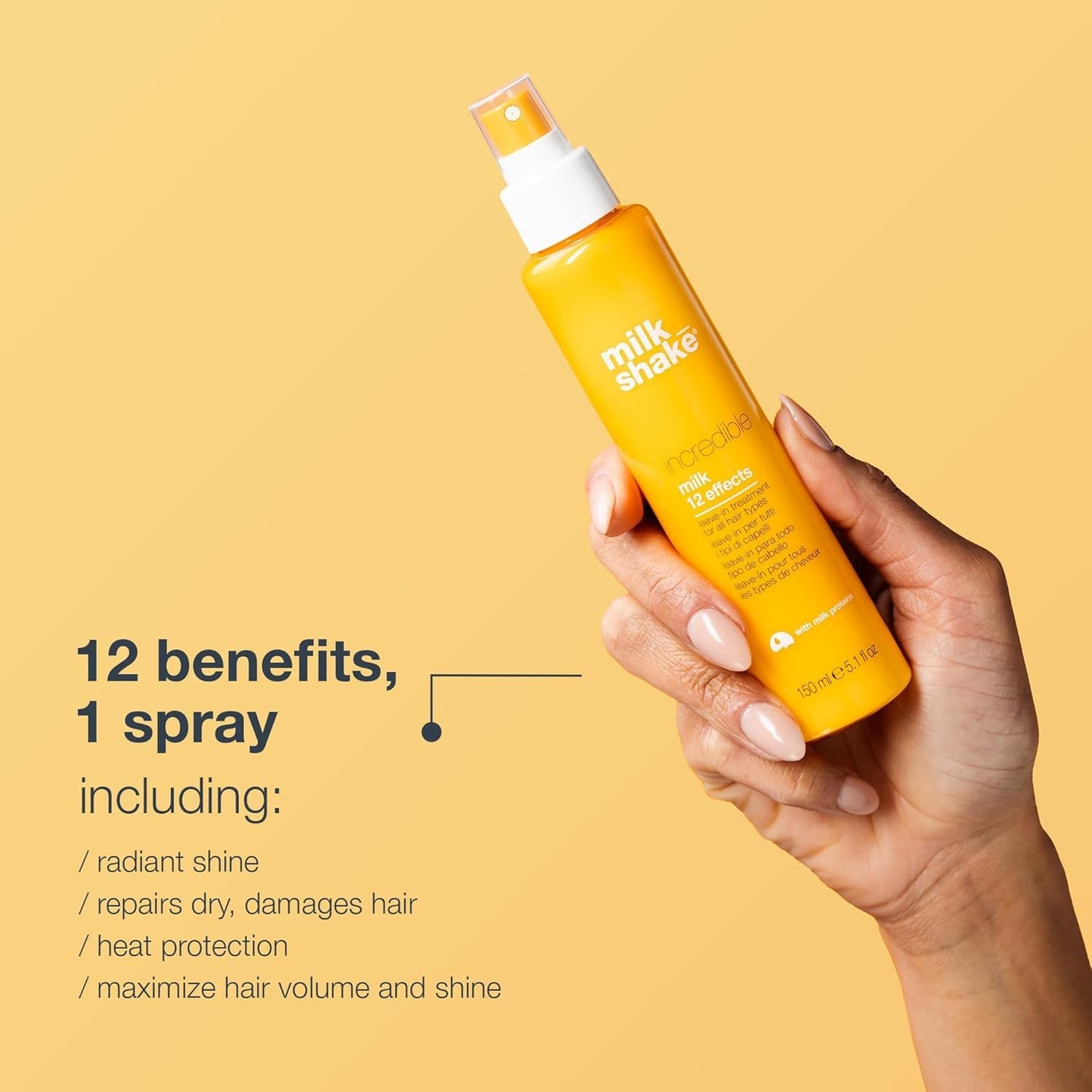 milk_shake Incredible Milk - Leave-In Hair Treatment for All Hair Types | Renews Detangles and Repairs Damaged Hair | 1.8 fl oz