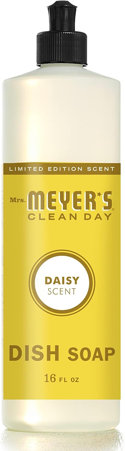 Mrs. MEYER'S CLEAN DAY Liquid Dish Soap Daisy, 16 Fl Oz (Pack of 6)