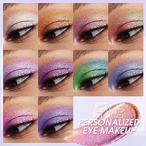 BestLand Liquid Glitter Eyeshadow Set, Multichrome Glitter Shimmer Eye Looks Waterproof Long Lasting Quick-Drying Sparklin...