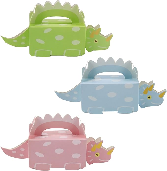 LAEYIAP 24 Packs Dinosaur Favor Boxes for Birthday,Dino Party Candy Box Dinosaur Party Loot Treat Box Dino Candy Paper Box...