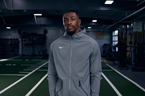 Mizuno Unisex Power Warm-up Jacket, Navy, Large US