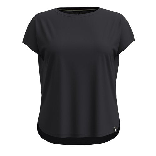 Smartwool Women's Short Sleeve Swing Top, Relaxed Merino Wool Cotton Tee for Everyday Wear, Travel, Lounging & Warm-Weather Comfort - Black - Medium