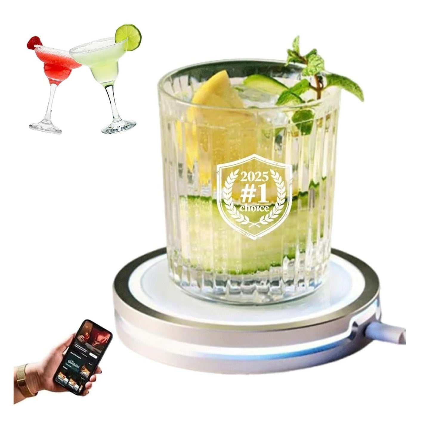 2026 New Smart Cocktail Maker 2.0 - Automated Bartending System, Portable APP-Controlled Mixer, Easy to Clean & Carry, Compact Storage Design, Suitable for Bars/Clubs/Home Use(White*1)