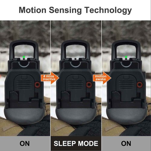 GOWUTAR A17 Micro Green Dot Sight for RMSc Footprint 2 MOA Shake Awake Compact Pistol Reflex Sight Rifle Scope with Picatinny Mount (Green Dot)