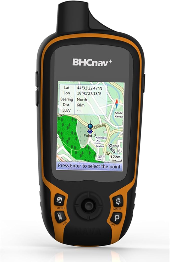 BHCnav NAVA F30 Handheld GPS Units,Colorful Map Handheld GPS Navigation Device,Land Accuracy Surveying GPS Equipment for O...