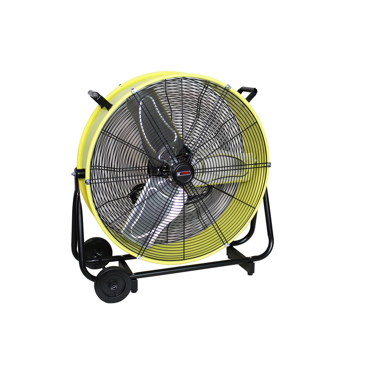 K Tool International 77740 24    Direct Drive Drum Fan With Wheels, High-Velocity, 2-Speed, Cut-Off Protection, 7850 Max Cfm, Cu
