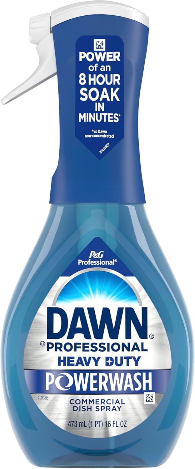 Dawn PRO Heavy Duty Powerwash, Bulk Foaming Dish Spray for Cleaning Burnt-On Grease in Commercial Kitchens, 16 fl oz (Case of 6)