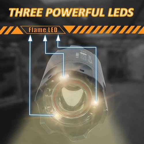 ACETECH Airsoft Pistol/Riffle Flash Tracer Unit Blaster 14mm CCW Negative Thread with M14- to M11+ Green/Gel BB LED Flare Lighting Effect (Tan)