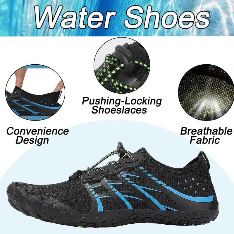 LIZRHA Water Shoes for Men and Women Quick Dry Aqua Swim Barefoot Shoes for Outdoor Fishing Beach Pool Boat Surfing Walkin...