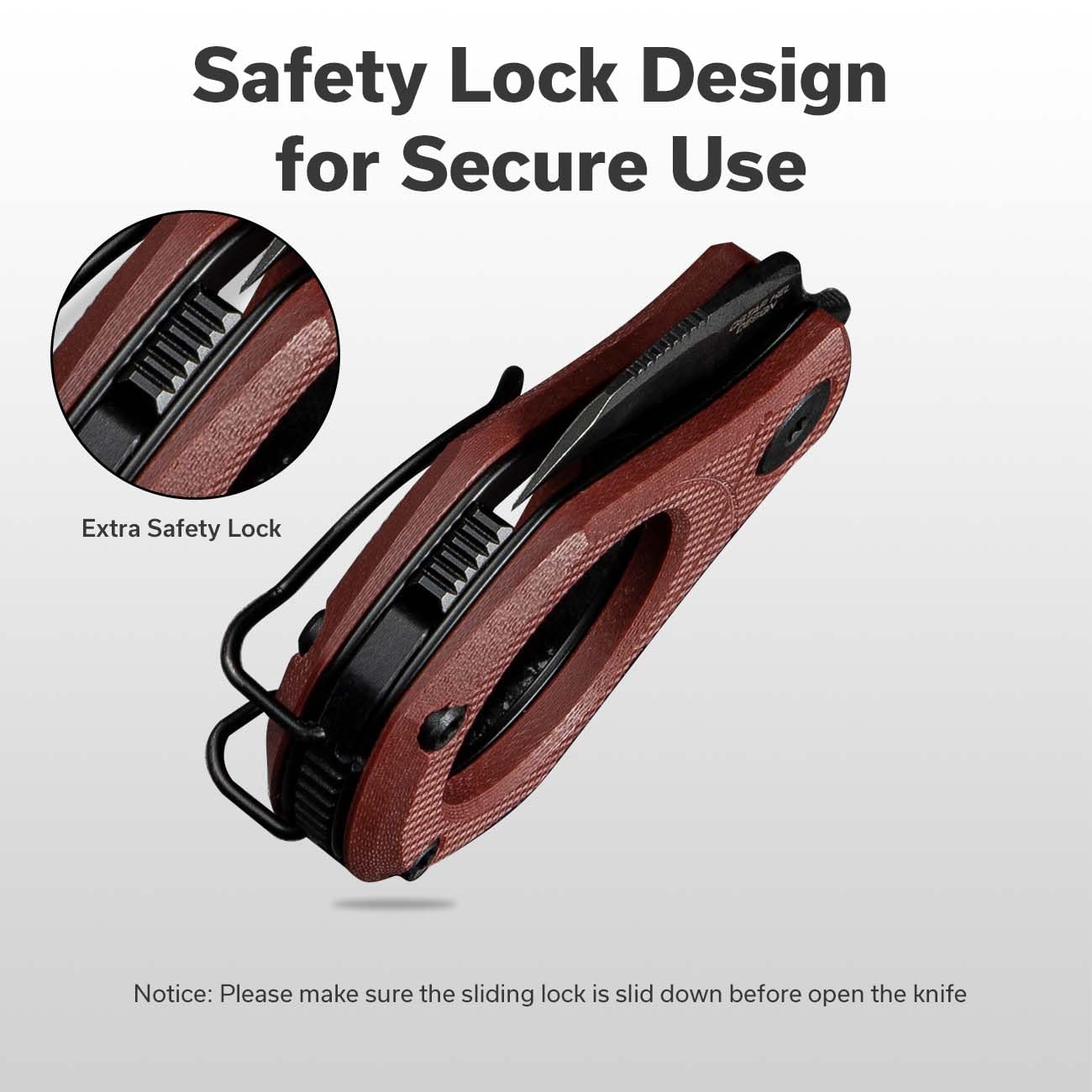 CIVIVI Pyrus Mini Keychain Knife (1 Piece), Small EDC Pocket Folding Box Cutter with 14C28N Blade & Ringed G10 Handle, Christmas Stocking Stuffers Gift for Men Women C23038-1, Burgundy