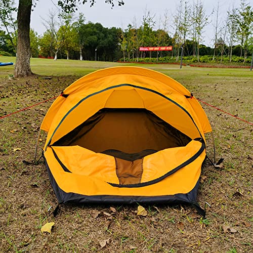 HUIOP Backpacking Tent, Ultralight Single Person Tent for Camping & Hiking, Waterproof, Windproof, 1 Person, 24.3oz