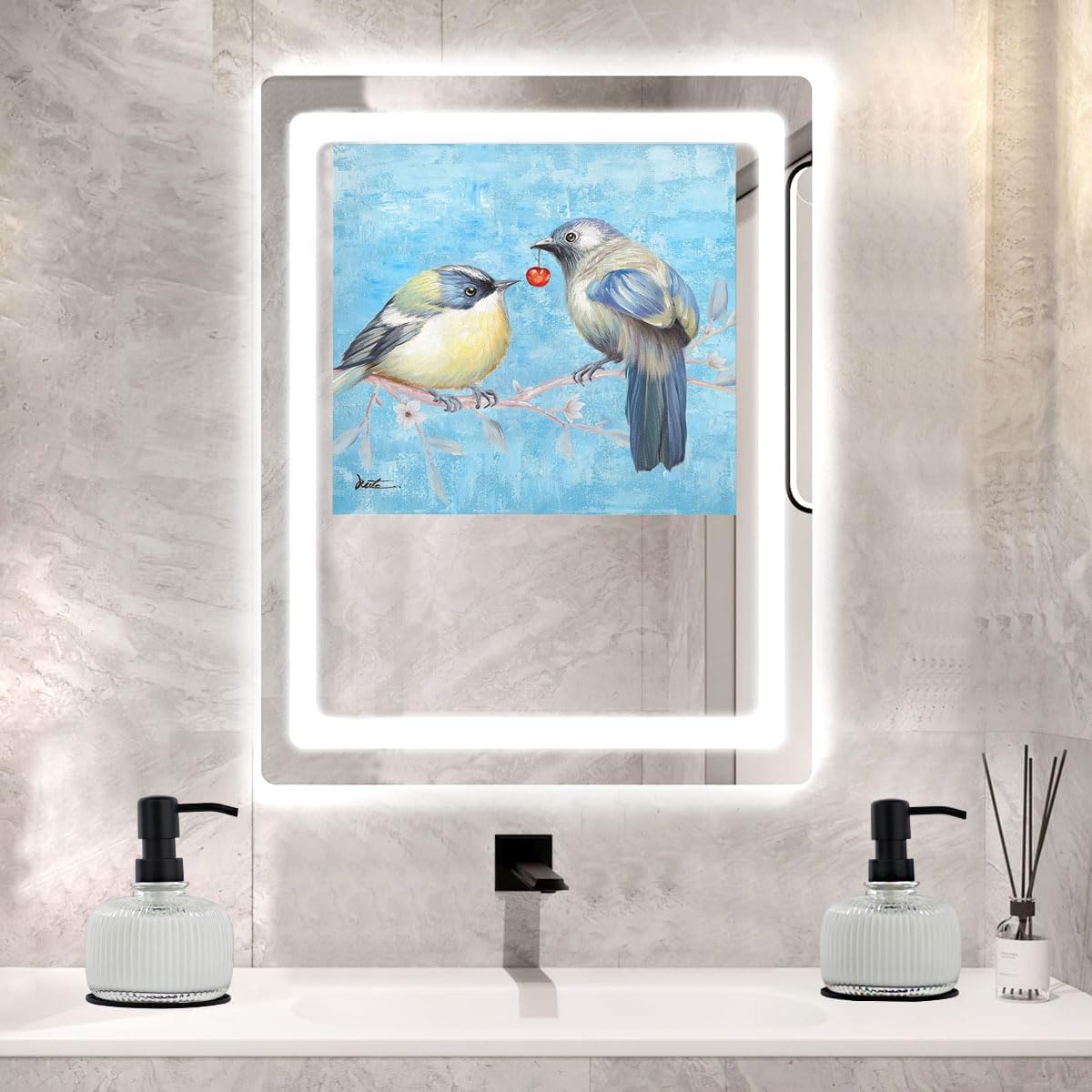 Soap Dispensers with Silicone Mat, for Kitchen and Bathroom Contertop Wash Hand Liquid, Dish Detergent, Farmhouse Style Shampoo Lotion Pump (1, Blue Glass with Silver, 3-1/2" x 3-1/2" x 6-1/4")