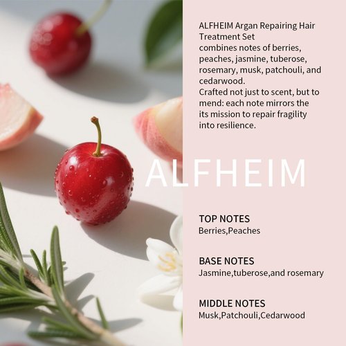Alfheim Argan Hair Care Set | Argan Oil Shampoo, Conditioner, Hair Mask, Leave-In & Hair Oil | Frizz Control & Repair | Moisturizing & Strengthening | Sulfate-Free, Color-Safe | Holiday Gift for you