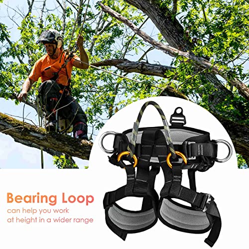 HandAcc Climbing belts, Thicken Professional Large Size Safety Seat Belts for Tree Climbing, Rescuing Work, Rappelling and...