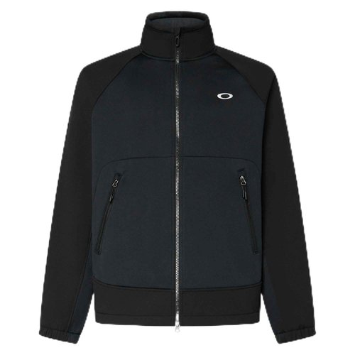Oakley Mens Peak Recycled Full Zip Sweatshirt, Blackout, Medium