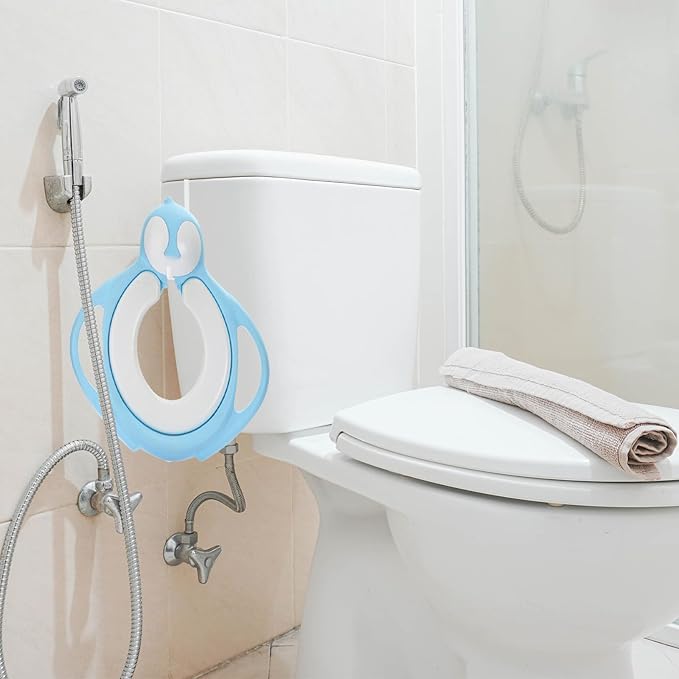 2 PCS Potty Seat Hook, Z Shaped Door Hangers Over The Door Hooks Heavy Duty Dual-Hook Organizer Hanger with Non-Slip Rubber Multifunctional for Living Room, Bathroom, Bedroom (White)