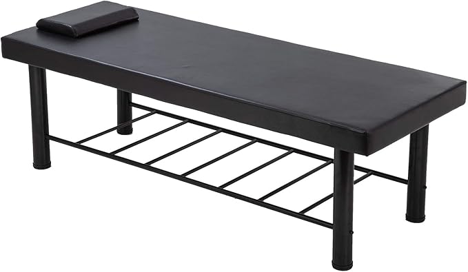 BestMassage Massage Table Stationary Massage Bed 75" Long*30" Wide Spa Bed Heavy Duty Stationary Physical Therapy Bed with 4 inch-Thick Memory Foam for Medical Recovery Professional Massage