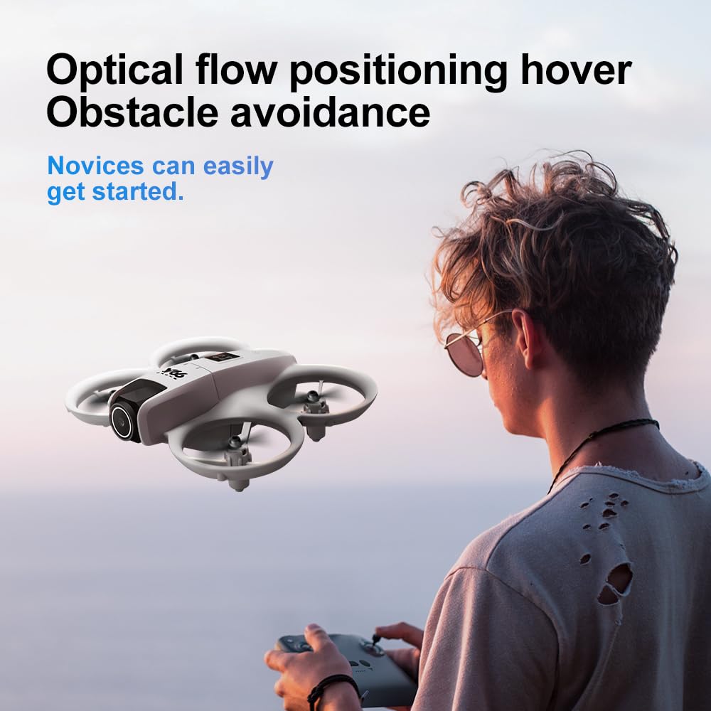 Mini Drone With 1080P Dual Cameras, RC Aircraft Helicopter, Electrically Adjustable 180 Degrees, LED Lights, Propeller Safety Protection, Intelligent Obstacle Avoidance, Headless Mode, One Click Takeoff, 360 Degree Rolling, Hovering, Remote Control Plane