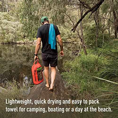 Sea to Summit AirLite Towel, Ultralight Camping and Travel Towel, Large (24 x 47 inches), Outback Orange