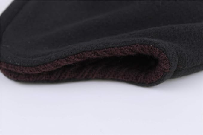 Connectyle Men's Knit Winter Hat with Ear Flaps Fleece Lined Beanie Warm Knitted Skull Cap Beanies Watch Hat