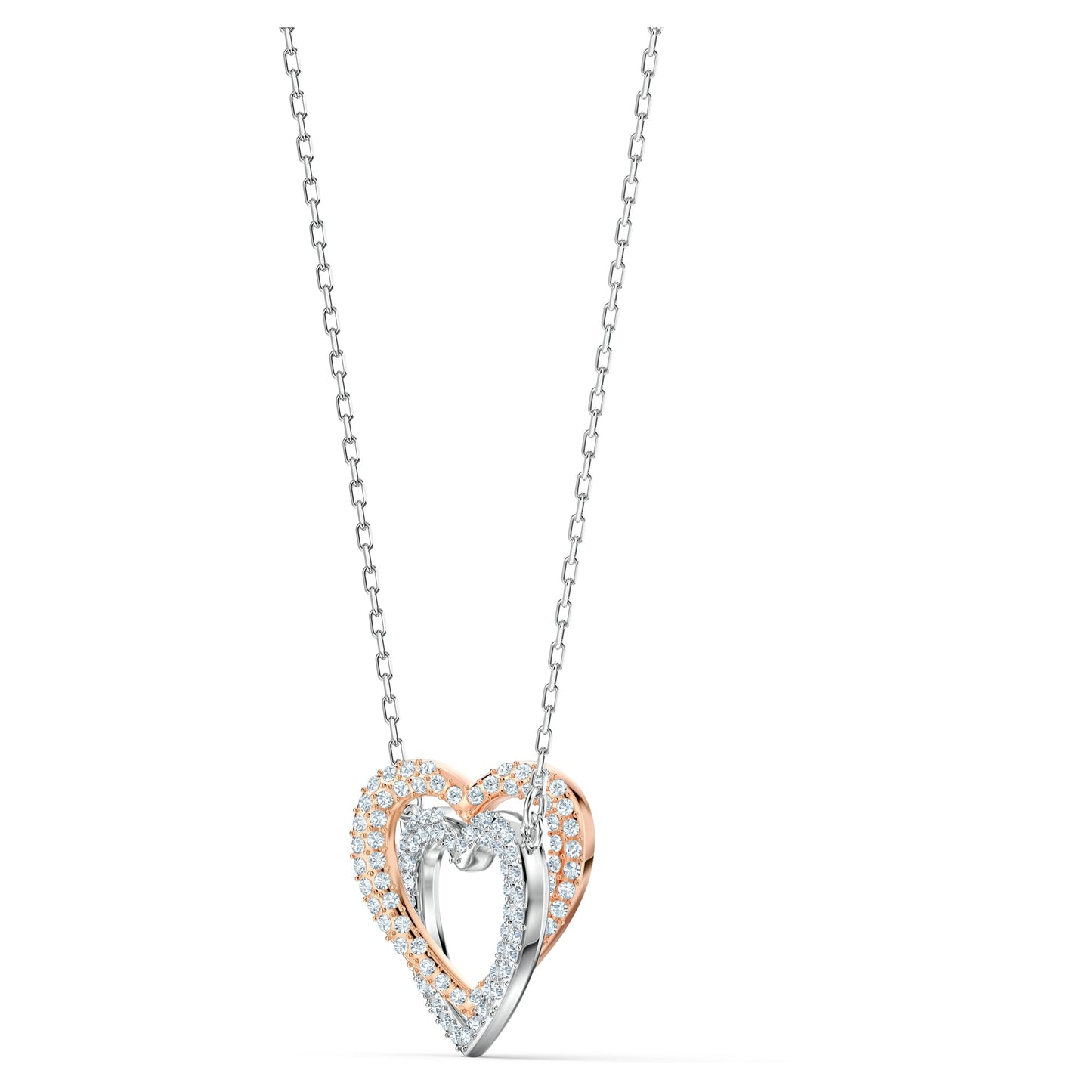 Swarovski Hyperbola Pendant Necklace for Women, with a Mixed Metal Plated Finish and Clear Crystal Pav