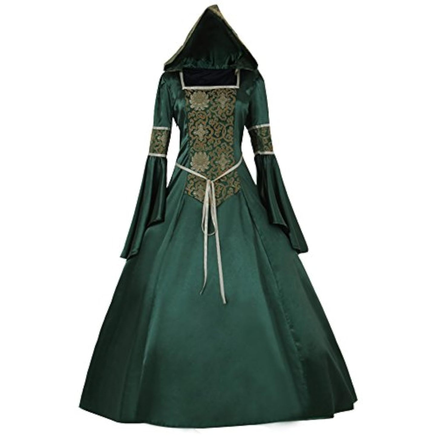 CosplayDiy Women's Medieval Hooded Fancy Dress Victorian Costume G XL