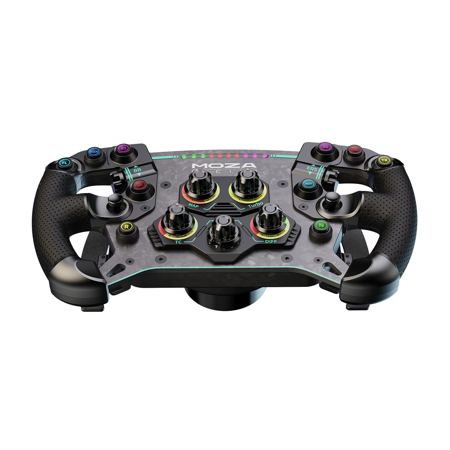 MOZA GS V2P Racing Steering Wheel for PC, 300mm GT driving Wheel sim racing gaming car Wheel, All-aluminum Quick Release, 8-color RPM LED Light