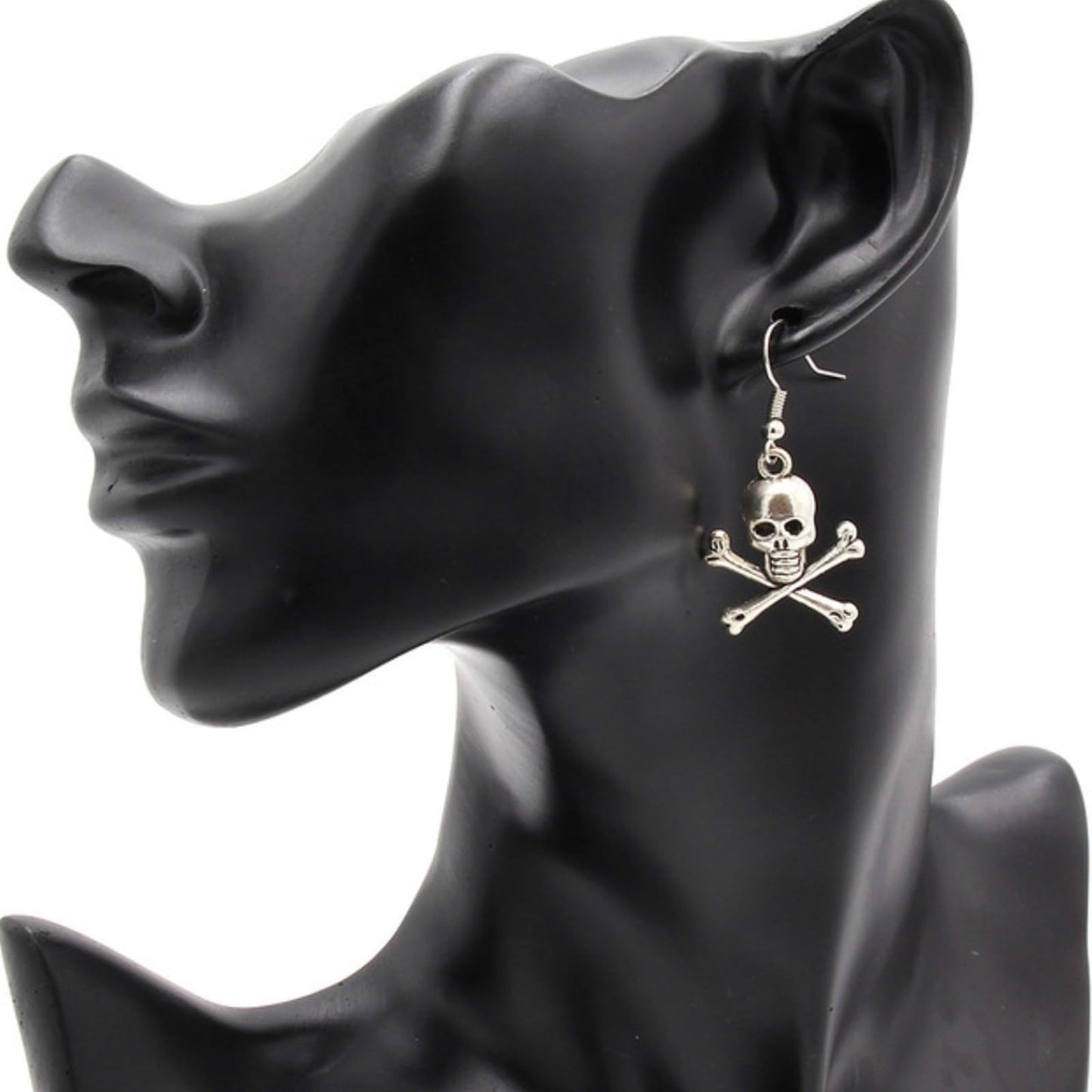 Leprato Skeleton Pirate Earrings Halloween Skull Dangle Earrings Ear Drops Hook Jewelry Gifts for Women