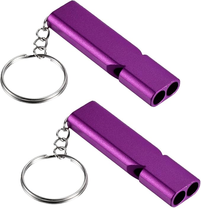 Premium Extra Loud Whistles for Camping Hiking Hunting Outdoors Sports and Emergency Situations, Sturdy but Light Aluminiu...