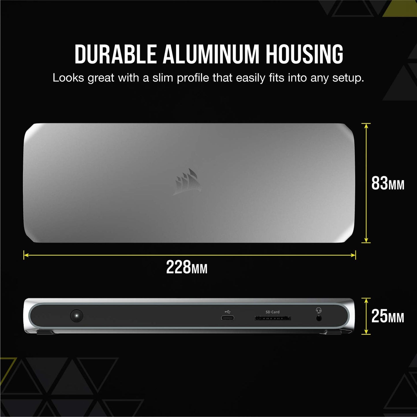 Corsair Tbt100 Thunderbolt 3 Dock - 85W Charging, Dual 4K 60Hz Support, 2X Hdmi, 40Gb/S ,Usb-C Gen 2 (15W) X2, Usb-A 3.1 (7.5W)