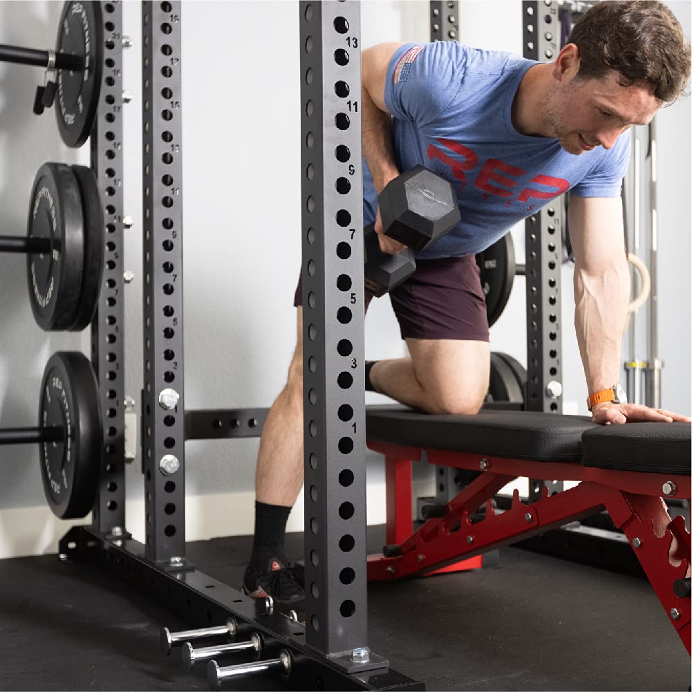 Rep 5-50 lb Rubber Hex Dumbbell Set, Low Odor