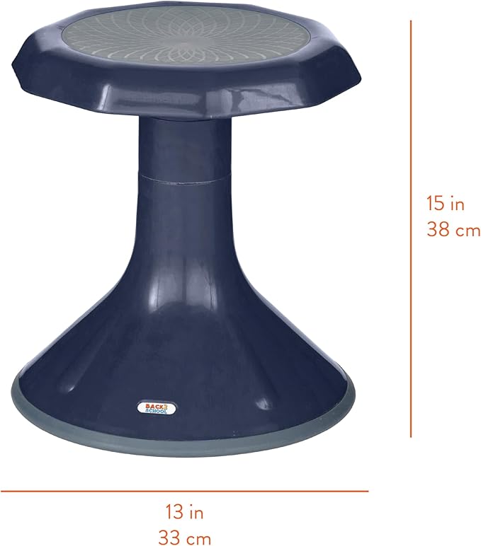 Back2School Express Wobble Stool, 15", Flexible Seating, Navy
