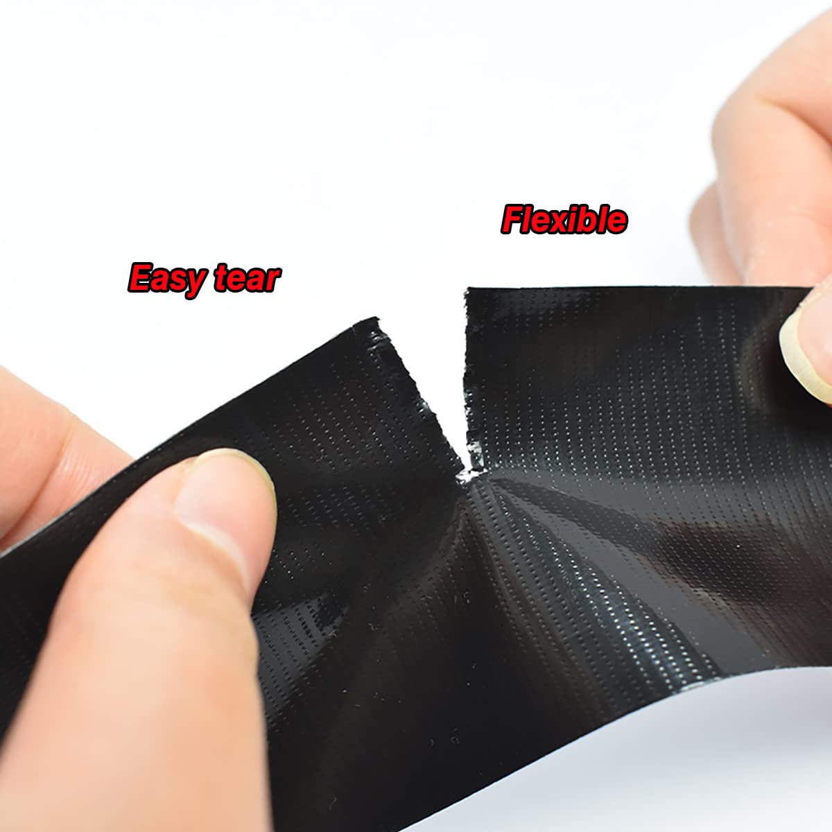 XUXU 2 Pack Black Duct Tape Heavy Duty Waterproof, Strong Adhesive Duct Tape Bulk for Indoor Outdoor Repairs, 40 Yards x 2 Inch Total