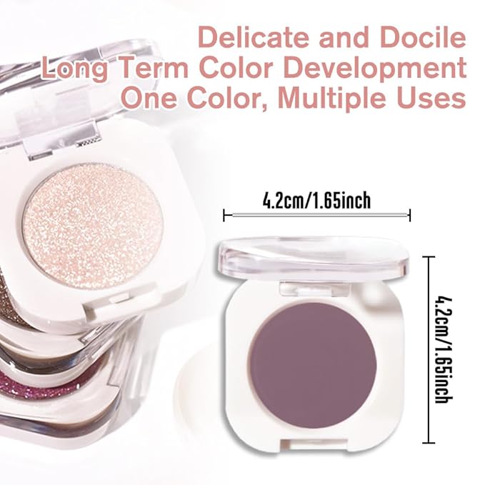 Single Matte Eye Shadow Palette Makeup, Plum Matte Eyeshadow for Women, Monochrome Eye Shadow Makeup, Pigmented Waterproof Sombras Para Ojos, Vegan, Talc, Paraben & Cruelty Free, 30
