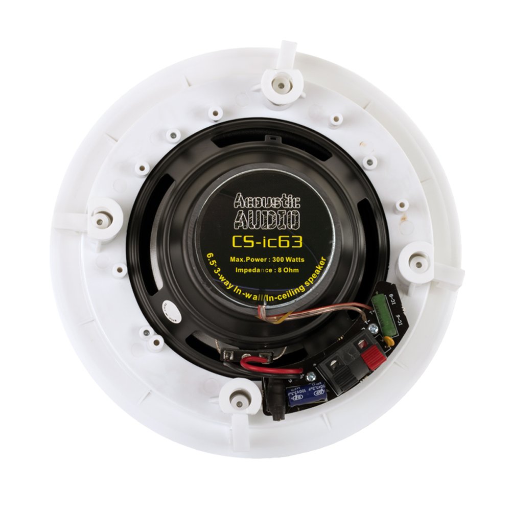 Acoustic Audio CS-IC63 in Ceiling 6.5" Home Theater 5 Speaker Set 3 Way 1500 Watt CS-IC63-5S